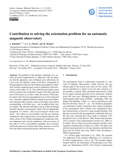 Contribution to solving the orientation problem for an automatic