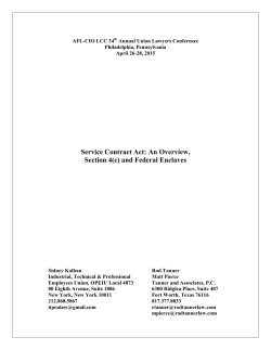 Service Contract Act: An Overview, Section 4(c)