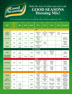GOOD SEASONS Dressing Mix!