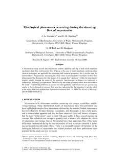 Rheological phenomena occurring during the shearing flow of