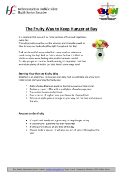 The Fruity Way to Keep Hunger at Bay