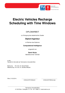 Electric Vehicles Recharge Scheduling with Time Windows