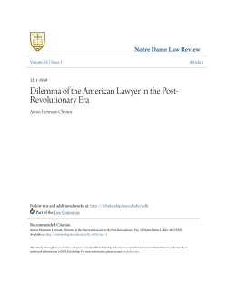 Dilemma of the American Lawyer in the Post
