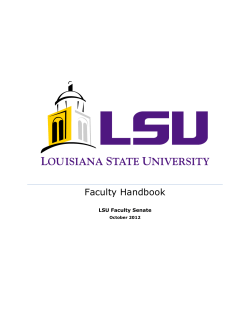 Faculty Handbook - Louisiana State University