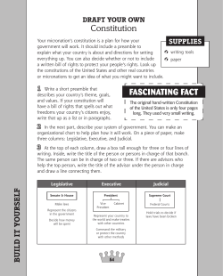 Draft Your Own Constitution