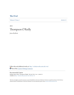 Thompson O`Reilly - ScholarWorks @ UMT