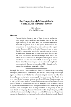 The Temptation of da Montefeltro in Canto XXVII of Dante`s Inferno