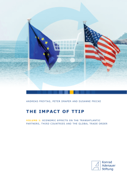 The ImpacT of TTIp - Konrad-Adenauer