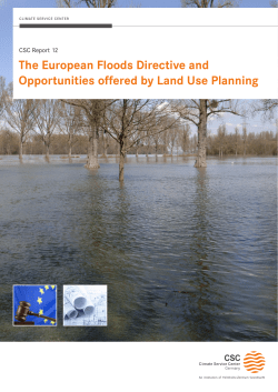 The European Floods Directive and Opportunities offered by Land