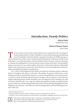 Introduction: Family Politics