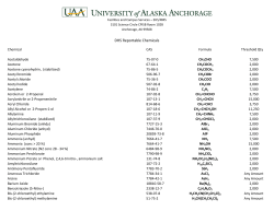 DHS Reportable Chemicals