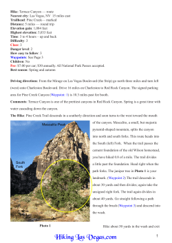 Terrace Canyon - Hiking Las Vegas