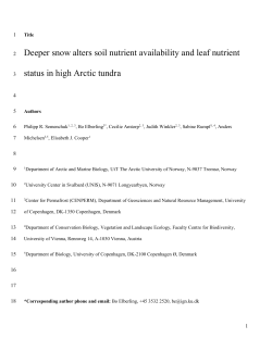 Deeper snow alters soil nutrient availability and leaf nutrient status