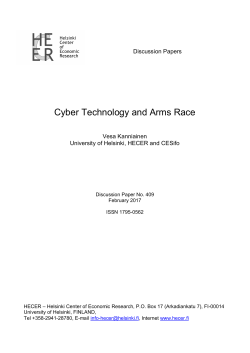 Cyber Technology and Arms Race