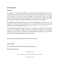 Virtual handbook Foreword The purpose of this virtual handbook is