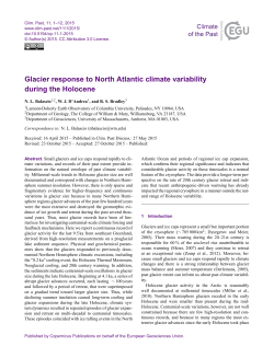 Glacier response to North Atlantic climate variability during the