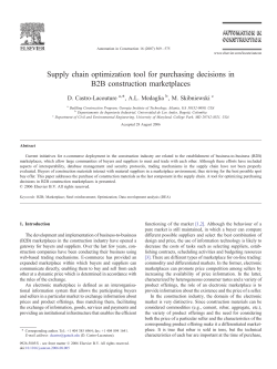 Supply chain optimization tool for purchasing decisions in B2B