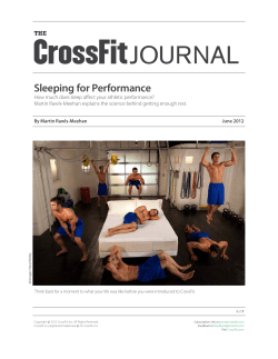 Sleeping for Performance