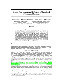 On the Representational Efficiency of Restricted Boltzmann Machines