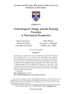 Technological Change and the Roaring Twenties