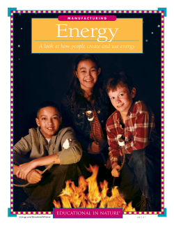 A look at how people create and use energy