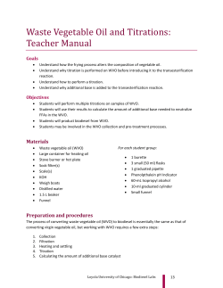 Making Biodiesel - Waste Oil