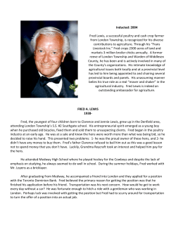 Biography - Western Fair District