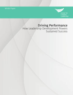 Driving Performance: How Leadership Development Powers
