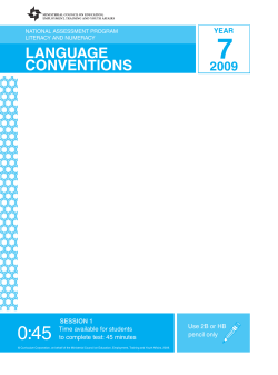 language conventions, Year 7