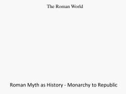 Roman Myth as History