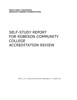 NAEYC Self-Study - Robeson Community College