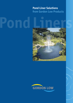 Gordon Low Pond Liner brochure