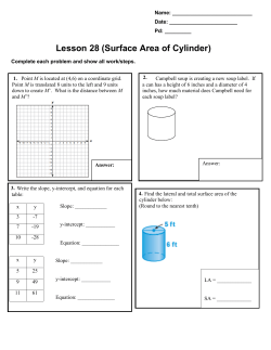 Lesson 28 (Surface Area of Cylinder)