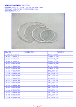 ALUMINUM PIZZA SCREENS
