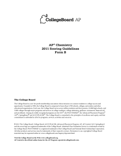 AP&reg; Chemistry 2011 Scoring Guidelines Form B - AP Central