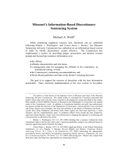Missouri`s Information-Based Discretionary Sentencing System