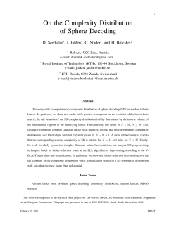On the Complexity Distribution of Sphere Decoding