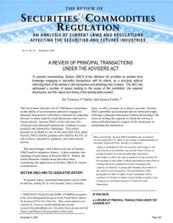 a review of principal transactions under the