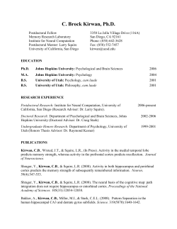 CV  - Memory Research Laboratory