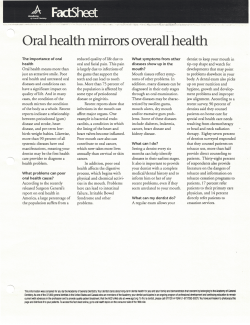 Oral health mirrors overall health