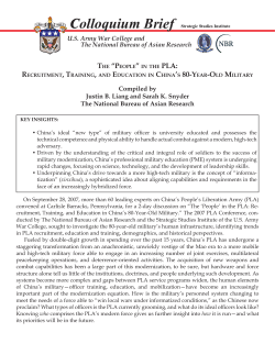 Colloquium Brief - Strategic Studies Institute