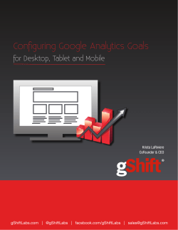 Configuring Google Analytics Goals
