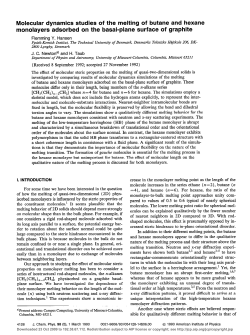 Molecular dynamics studies of the melting of butane and