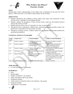 follow the water - American Geosciences Institute