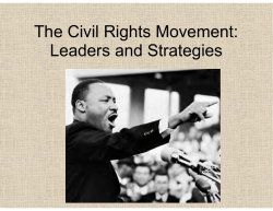 The Civil Rights Movement Leaders and Strategies