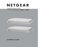 Installation Guide Gigabit Ethernet Switch 10/100/1000