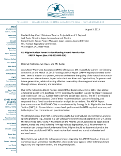 Pilgrim Nuclear Power Station Flooding Hazard Reevaluation