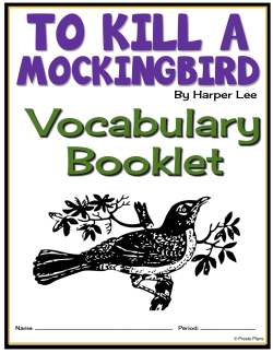 TKAMB Vocabulary Booklet