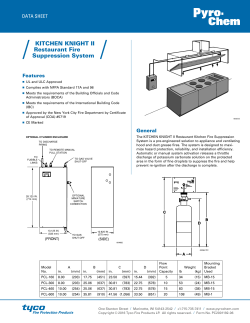 KITCHEN KNIGHT II Restaurant Fire Suppression - Pyro-Chem