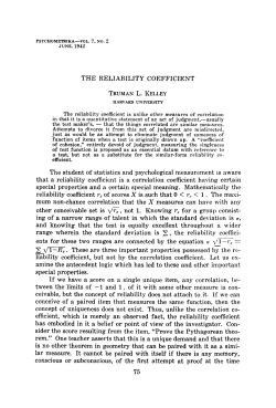 The reliability coefficient
